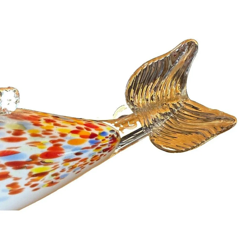 Art Glass Fish Beautiful Colorful Decor Hand Blown